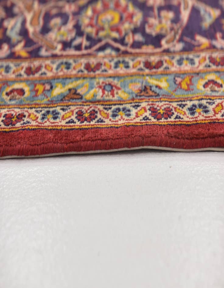 Detail image of 9' 7 x 13' 2  Hand Knotted Kashan Persian Wool Rug