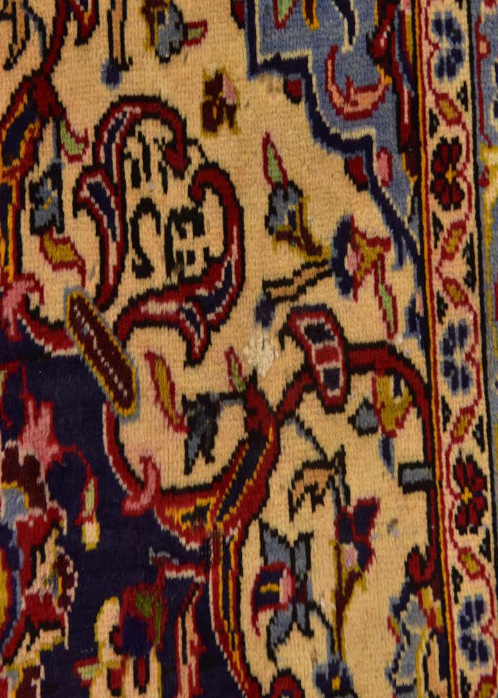9' 7 x 12' 10 Hand Knotted Kashan Persian Wool Rug