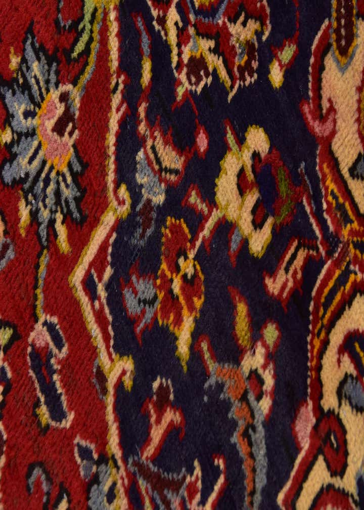 9' 7 x 12' 10 Hand Knotted Kashan Persian Wool Rug