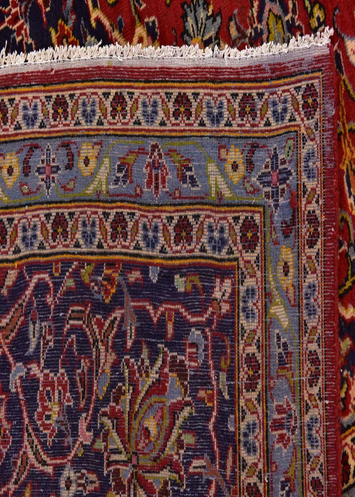 9' 7 x 12' 10 Hand Knotted Kashan Persian Wool Rug