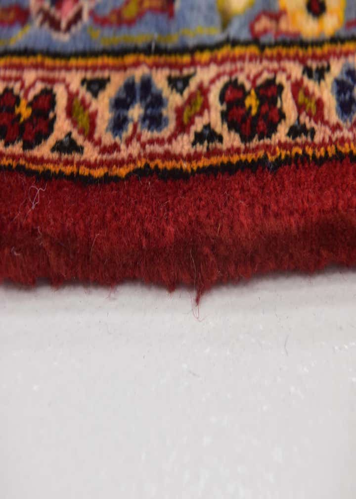 9' 7 x 12' 10 Hand Knotted Kashan Persian Wool Rug