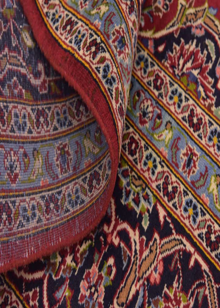 9' 8 x 13' 6 Hand Knotted Kashan Persian Wool Rug