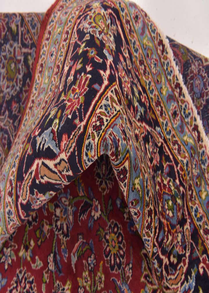 9' 8 x 13' 6 Hand Knotted Kashan Persian Wool Rug