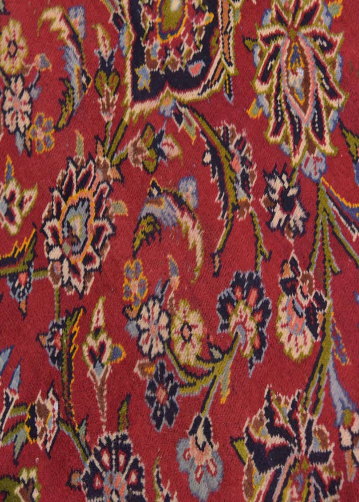 9' 8 x 13' 6 Hand Knotted Kashan Persian Wool Rug