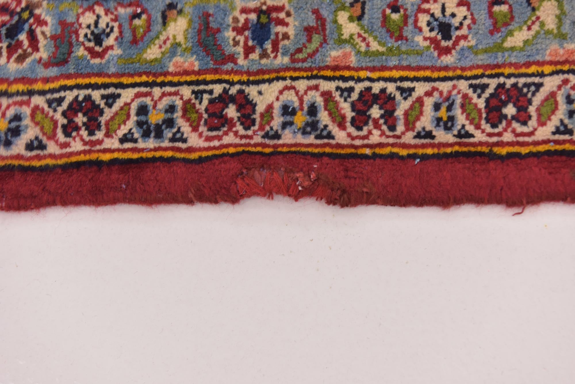 9' 8 x 13' 6 Hand Knotted Kashan Persian Wool Rug