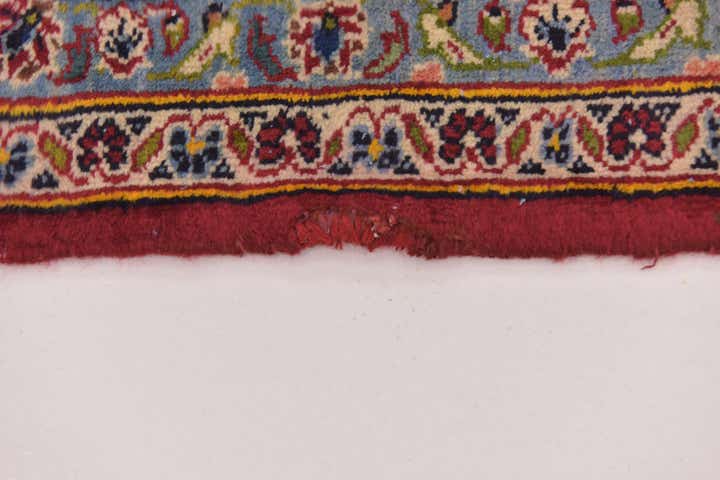9' 8 x 13' 6 Hand Knotted Kashan Persian Wool Rug