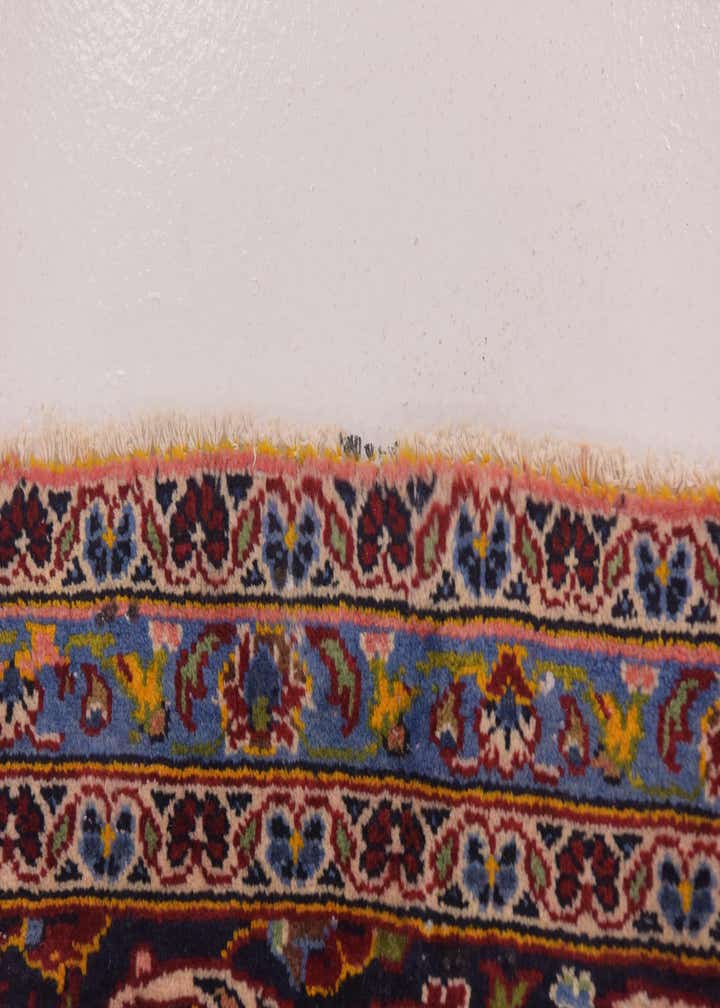 9' 8 x 13' 6 Hand Knotted Kashan Persian Wool Rug