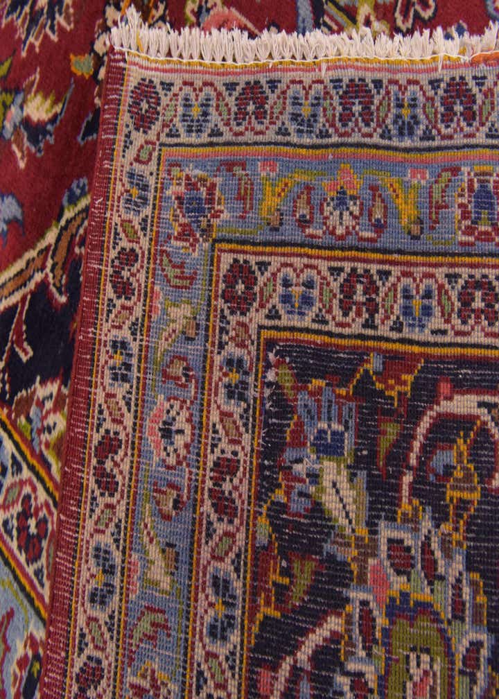 9' 8 x 13' 6 Hand Knotted Kashan Persian Wool Rug