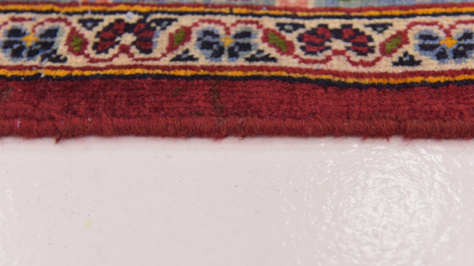 9' 8 x 13' 6 Hand Knotted Kashan Persian Wool Rug