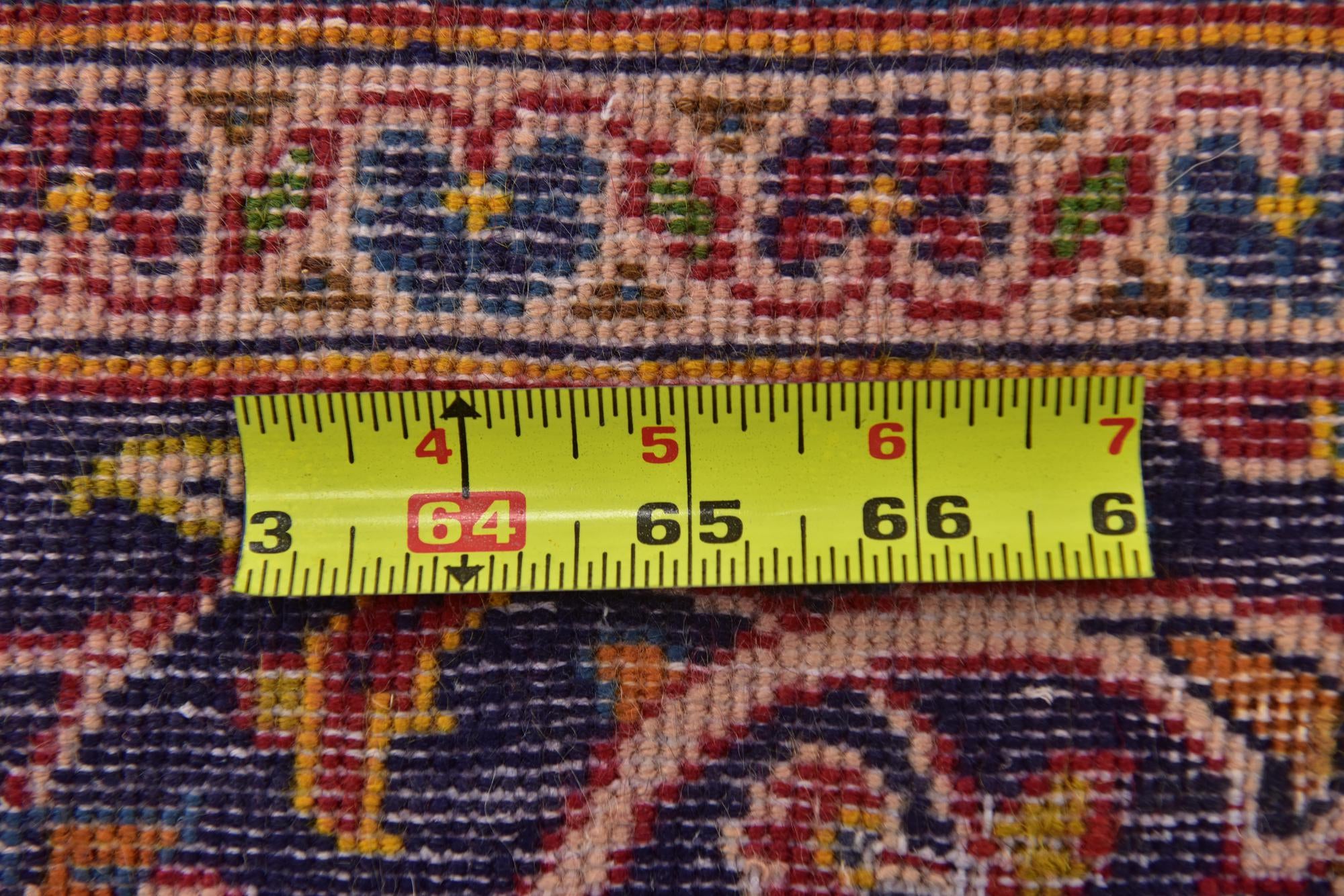9' 7 x 13' Hand Knotted Kashan Persian Wool Rug