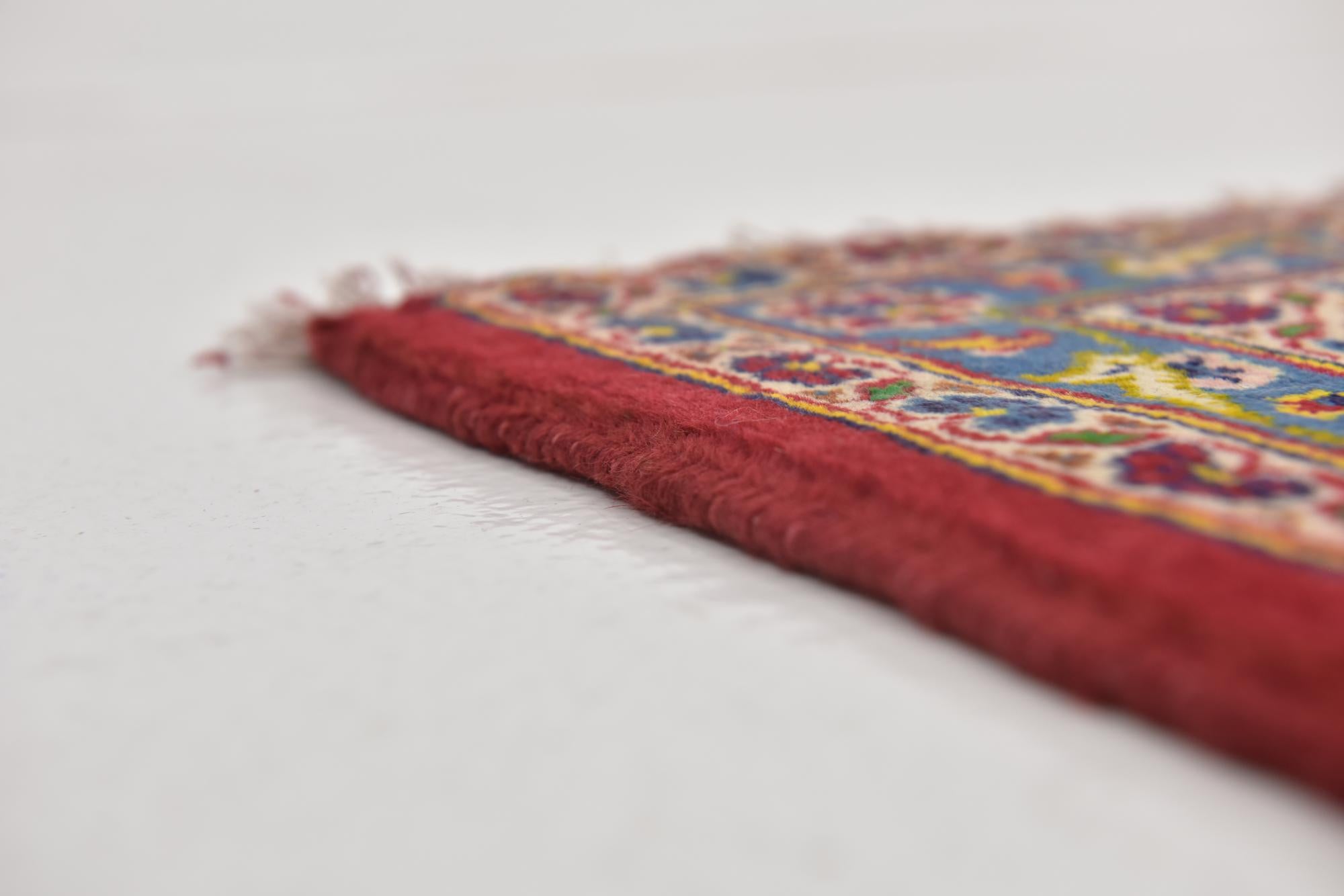 9' 7 x 13' Hand Knotted Kashan Persian Wool Rug
