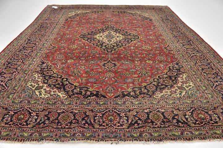 10' x 12' 10 Hand Knotted Kashan Persian Wool Rug