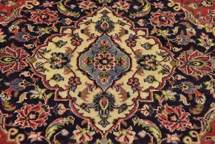Detail image of 10' x 12' 10 Hand Knotted Kashan Persian Wool Rug