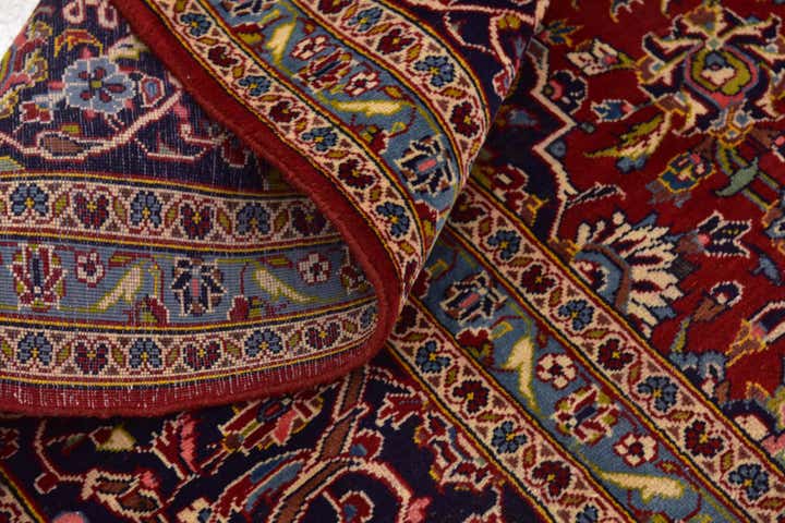 9' 10 x 13' Hand Knotted Kashan Persian Wool Rug
