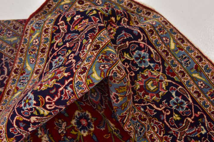 9' 10 x 13' Hand Knotted Kashan Persian Wool Rug