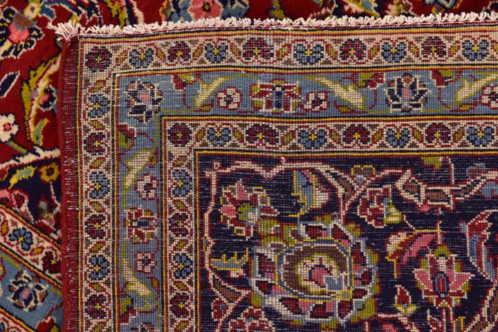 9' 10 x 13' Hand Knotted Kashan Persian Wool Rug