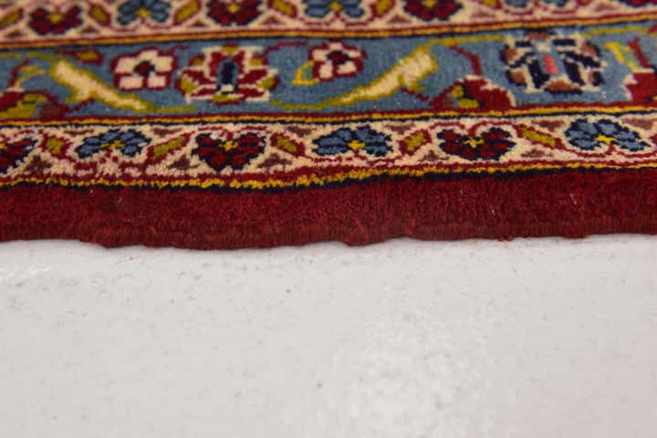 9' 10 x 13' Hand Knotted Kashan Persian Wool Rug