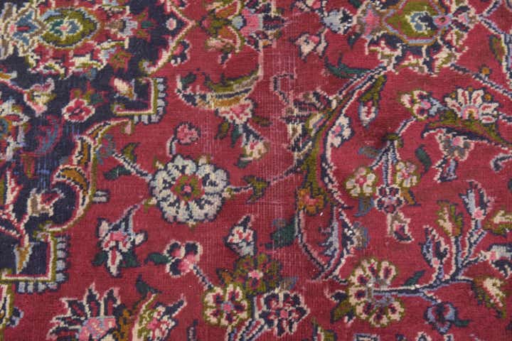 9' 8 x 12' 4 Hand Knotted Kashan Persian Wool Rug