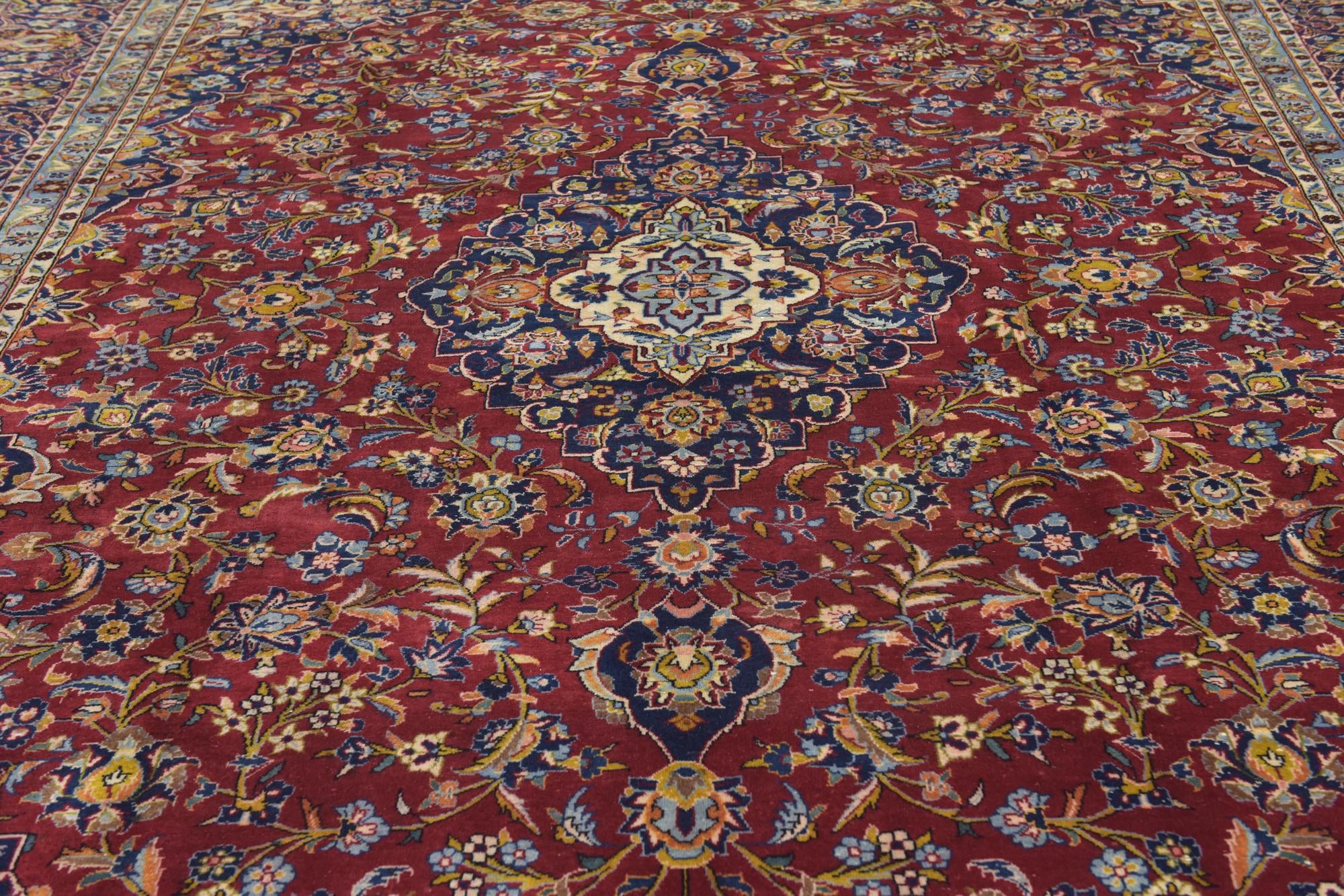 295cm x 385cm anudado a mano Kashan Alfombra Persa Lana