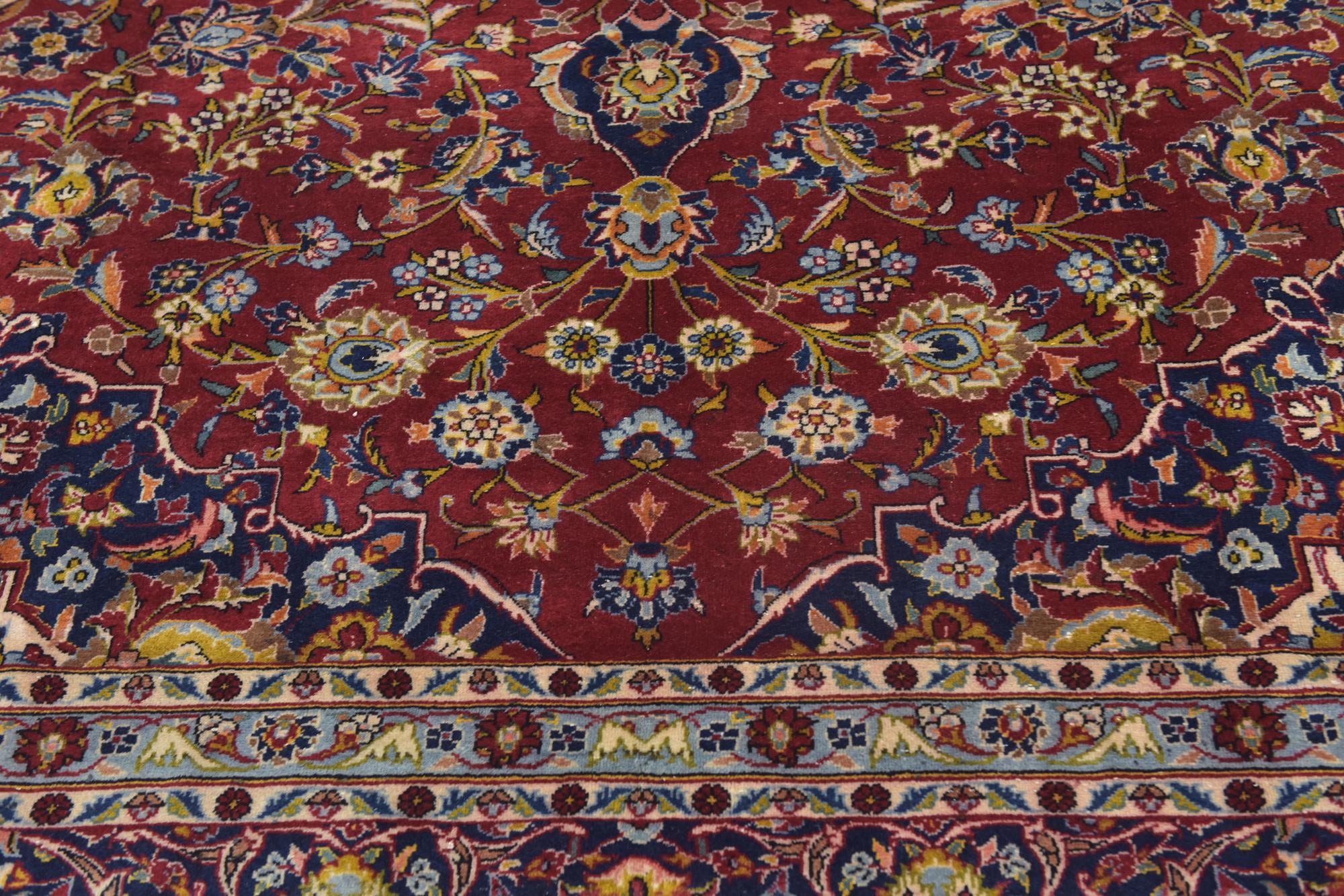 295cm x 385cm anudado a mano Kashan Alfombra Persa Lana