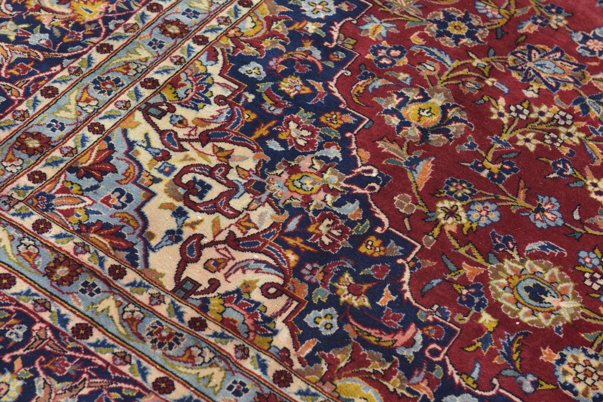 295cm x 385cm anudado a mano Kashan Alfombra Persa Lana