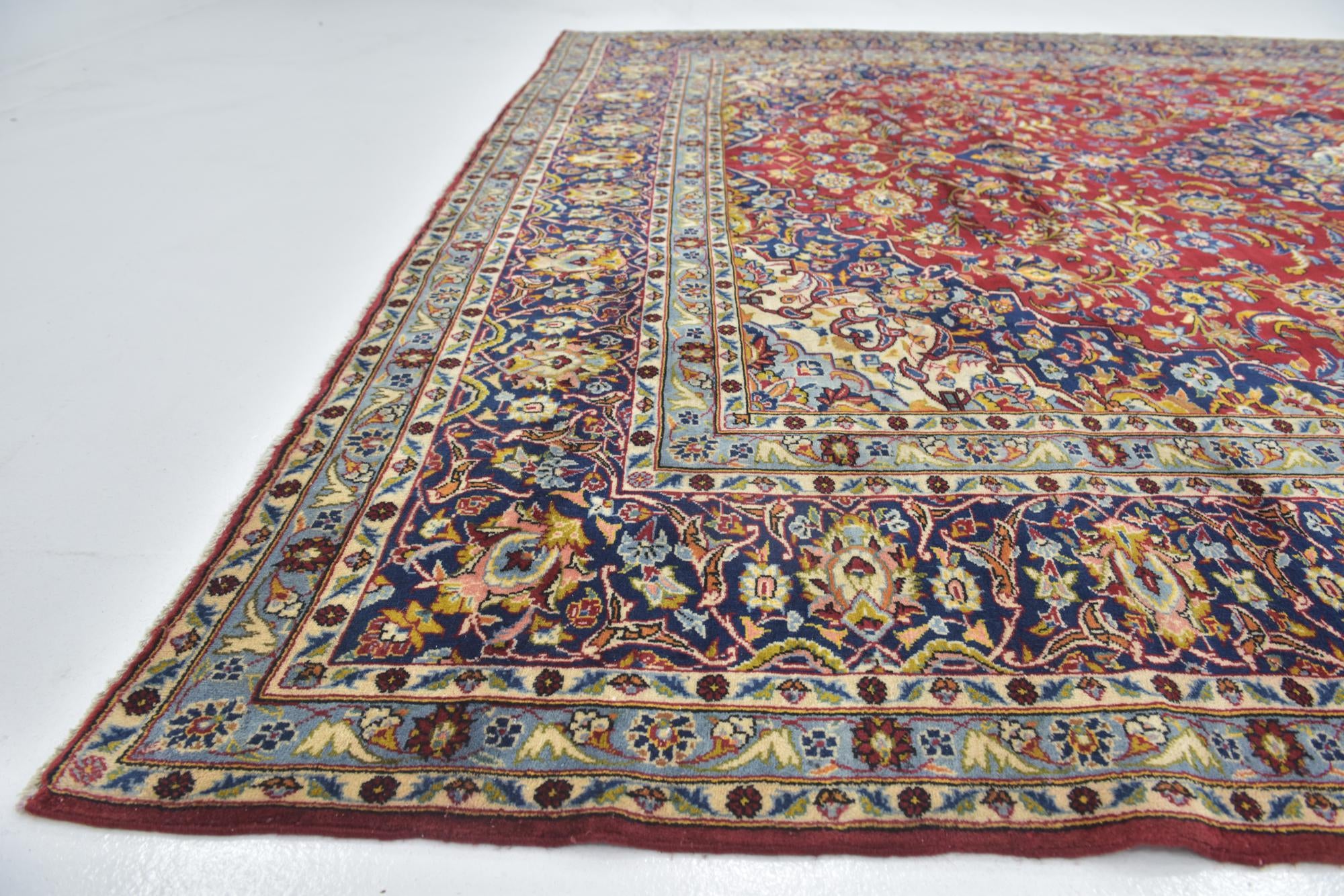 295cm x 385cm anudado a mano Kashan Alfombra Persa Lana