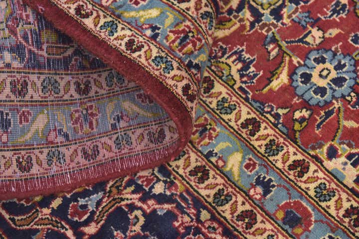9' 10 x 12' 9 Hand Knotted Kashan Persian Wool Rug