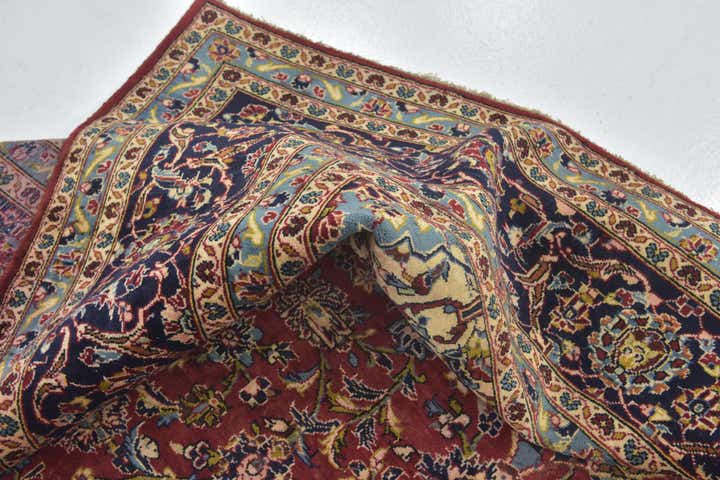 9' 10 x 12' 9 Hand Knotted Kashan Persian Wool Rug