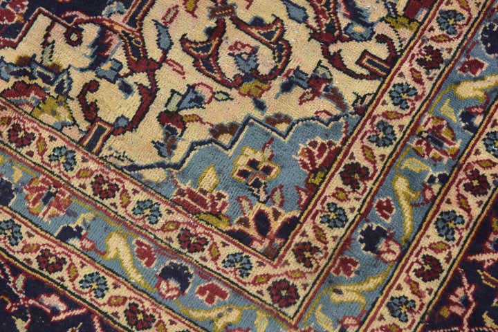 9' 10 x 12' 9 Hand Knotted Kashan Persian Wool Rug