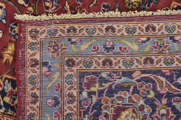 9' 10 x 12' 9 Hand Knotted Kashan Persian Wool Rug