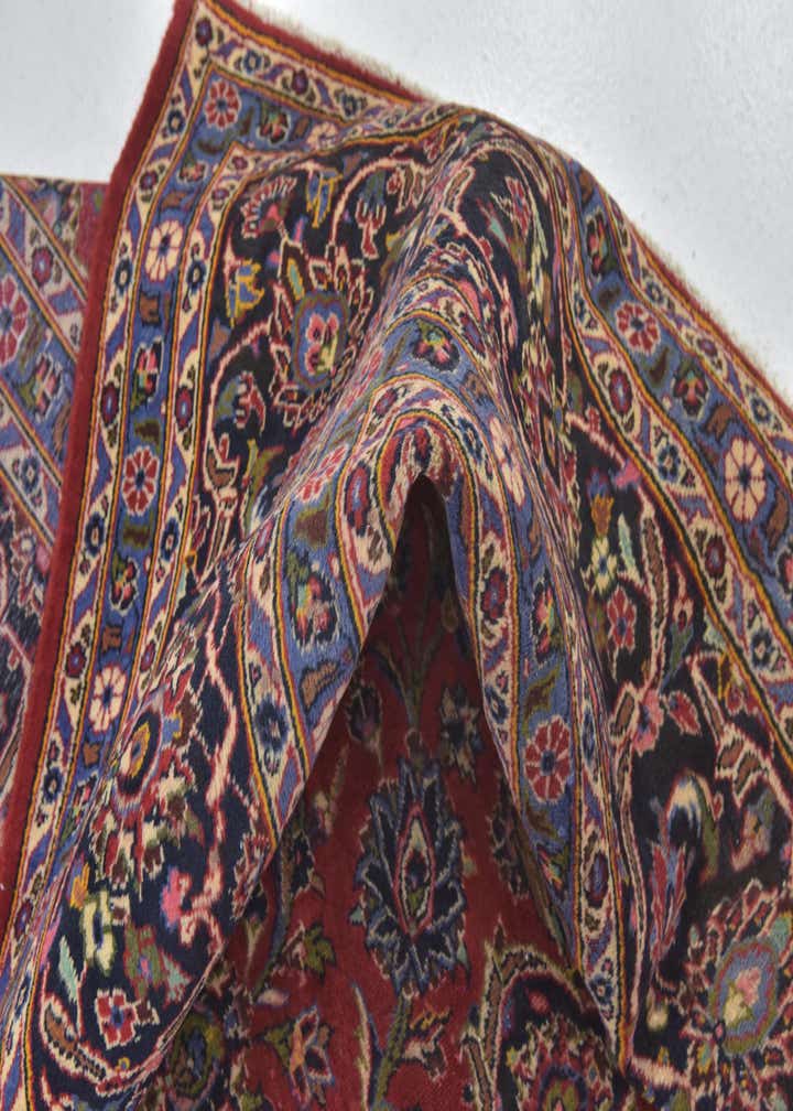 9' 7 x 13' 2 Hand Knotted Kashan Persian Wool Rug