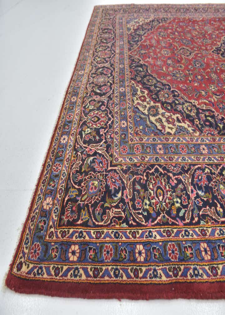 9' 7 x 13' 2 Hand Knotted Kashan Persian Wool Rug