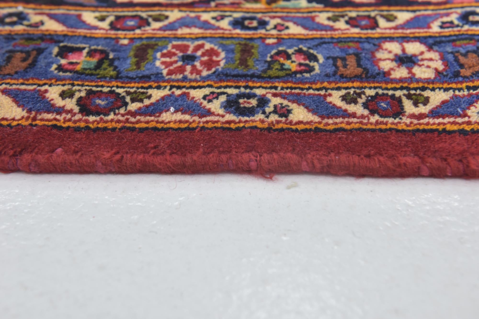 9' 7 x 13' 2 Hand Knotted Kashan Persian Wool Rug