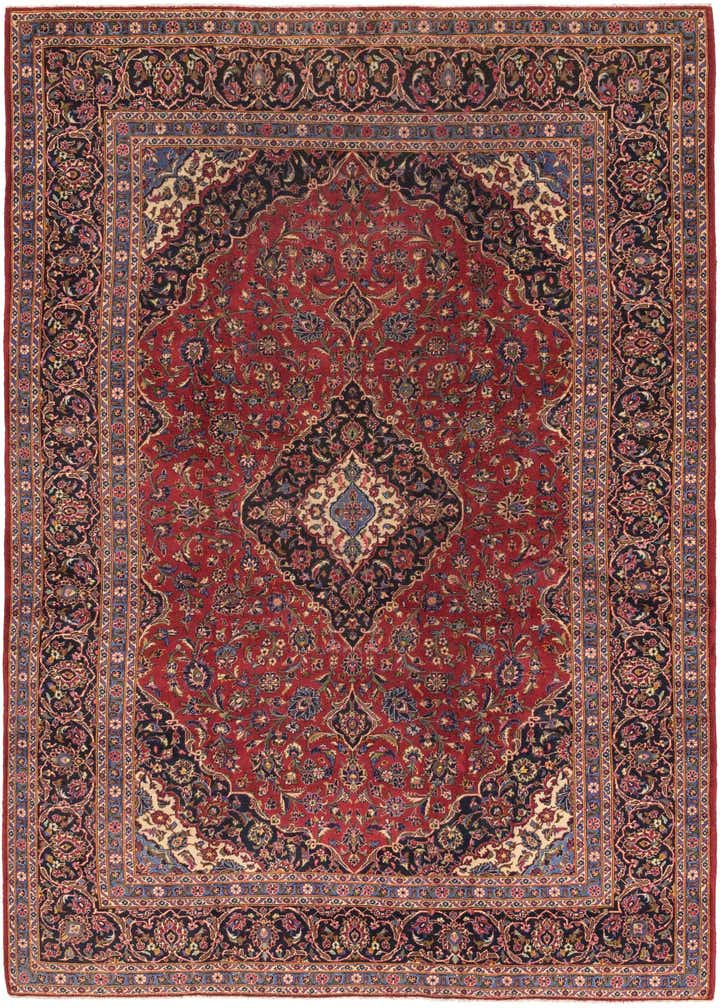 9' 7 x 13' 2 Hand Knotted Kashan Persian Wool Rug