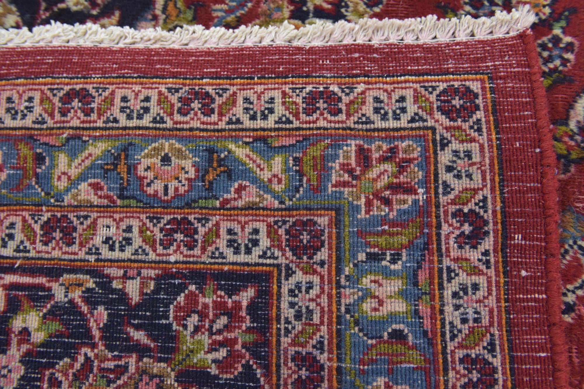 9' 6 x 12' 9 Hand Knotted Kashan Persian Wool Rug