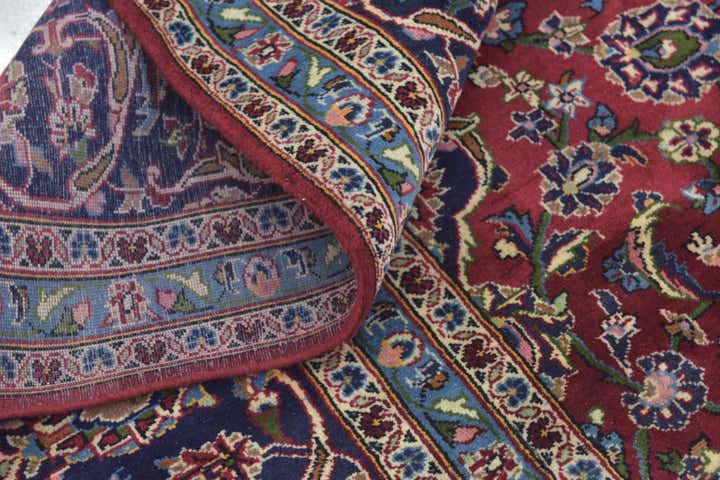 9' 10 x 12' 10 Hand Knotted Kashan Persian Wool Rug