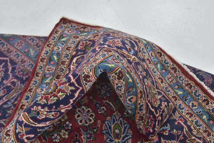 9' 10 x 12' 10 Hand Knotted Kashan Persian Wool Rug