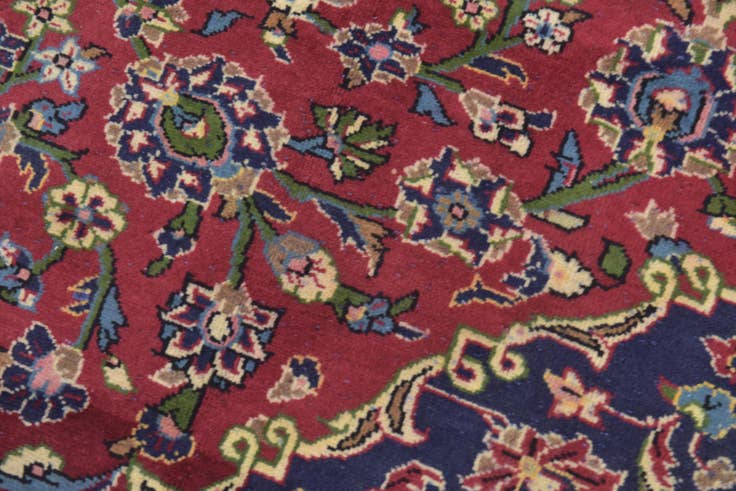 Detail image of 9' 10 x 12' 10 Hand Knotted Kashan Persian Wool Rug