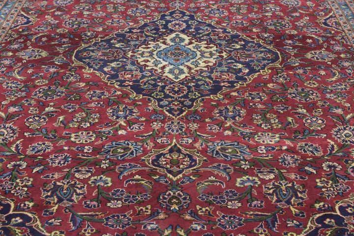 9' 10 x 12' 10 Hand Knotted Kashan Persian Wool Rug