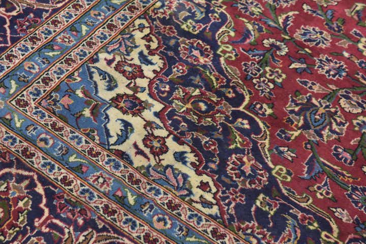 9' 10 x 12' 10 Hand Knotted Kashan Persian Wool Rug