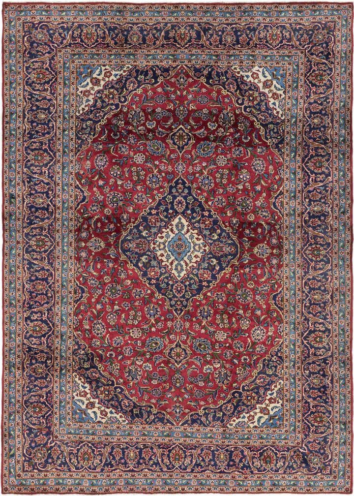 9' 10 x 12' 10 Hand Knotted Kashan Persian Wool Rug