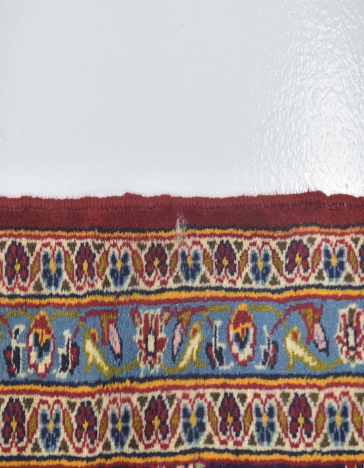 Detail image of 9' 7 x 13' 3 Hand Knotted Kashan Persian Wool Rug