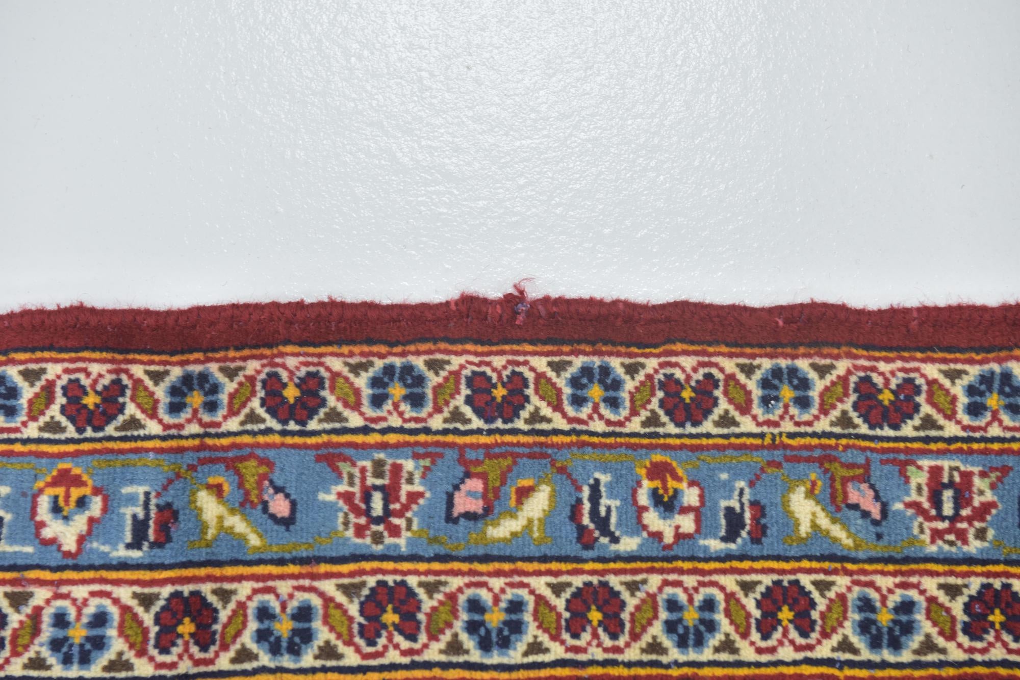 9' 7 x 13' 3 Hand Knotted Kashan Persian Wool Rug