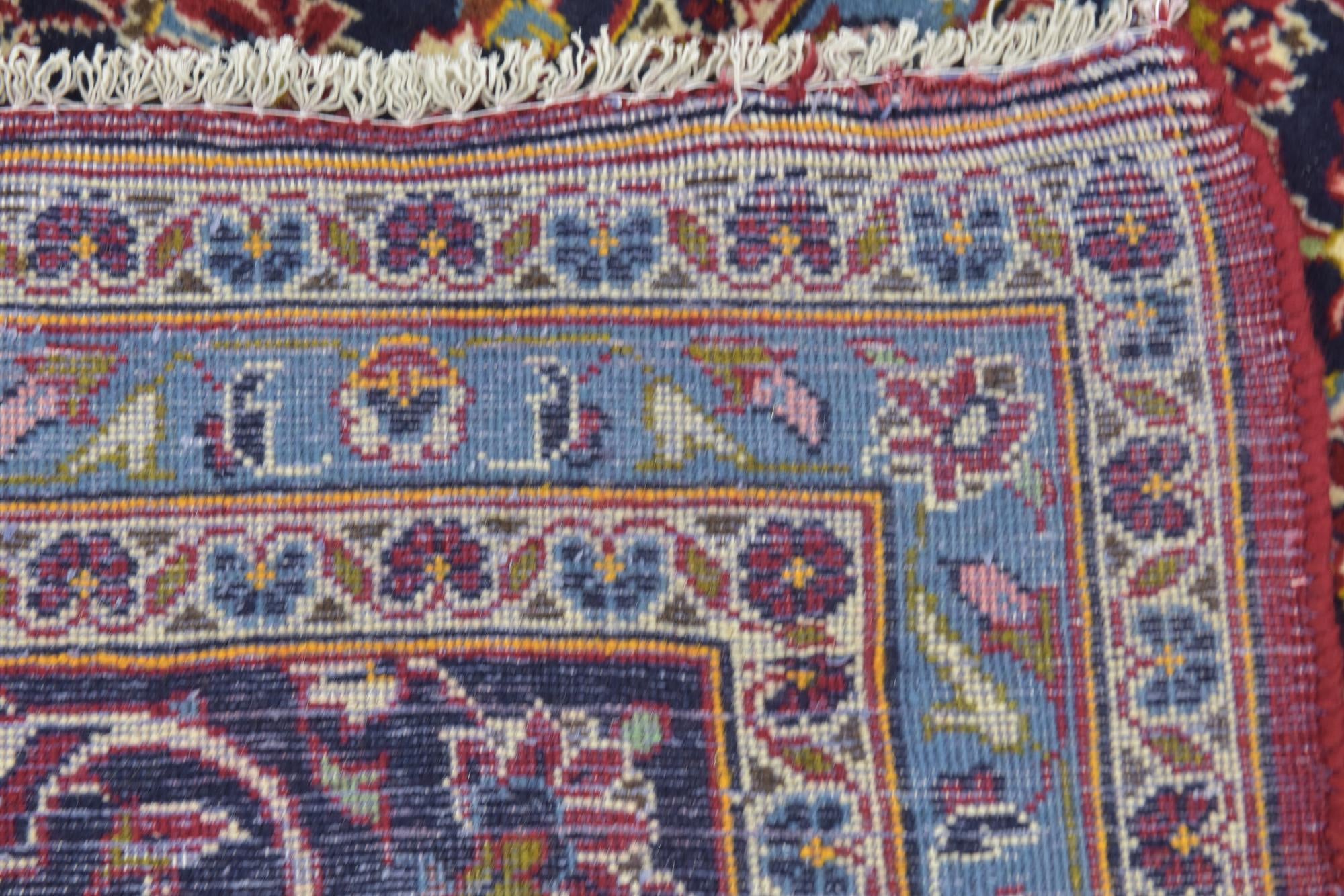 9' 7 x 13' 3 Hand Knotted Kashan Persian Wool Rug