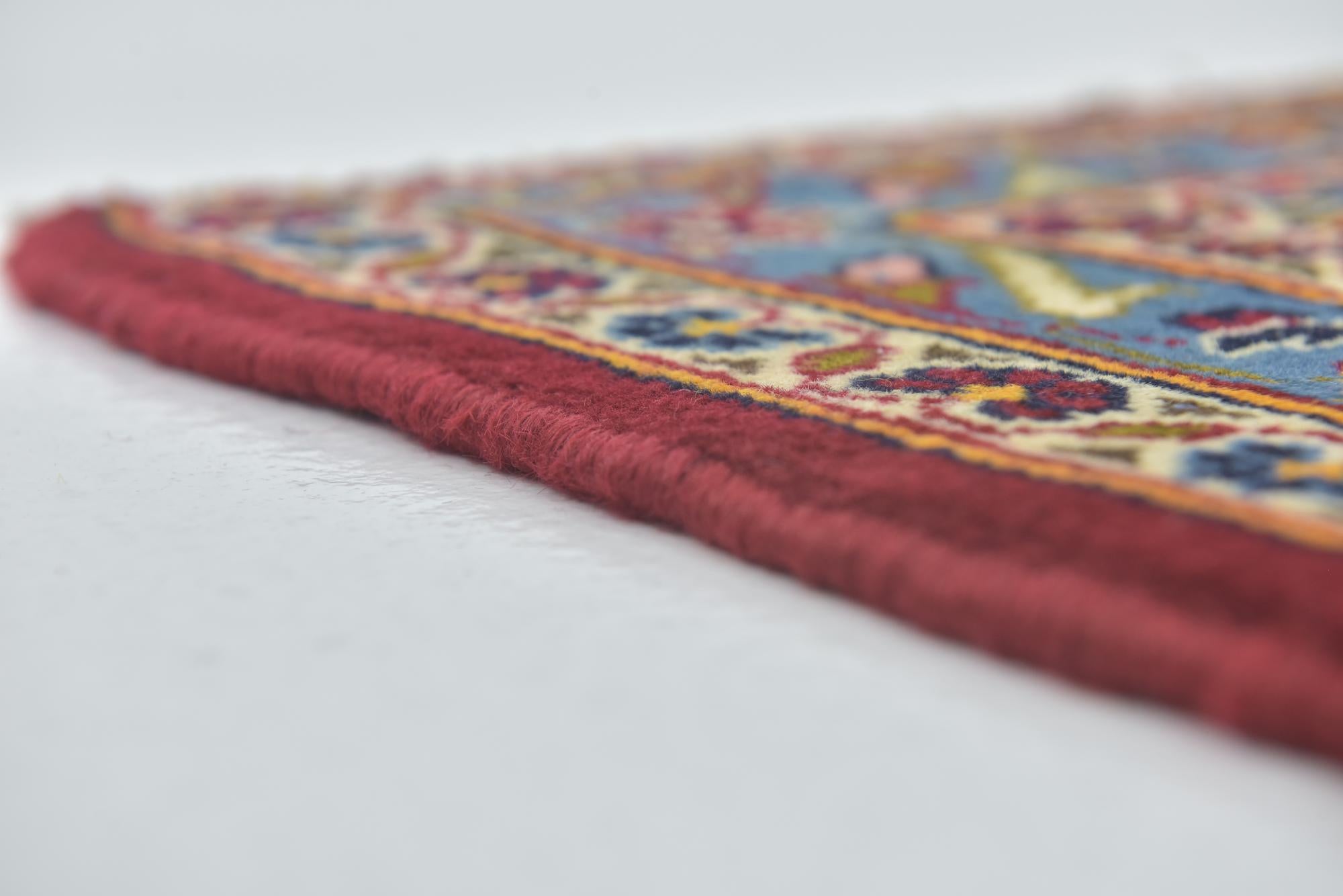 9' 7 x 13' 3 Hand Knotted Kashan Persian Wool Rug