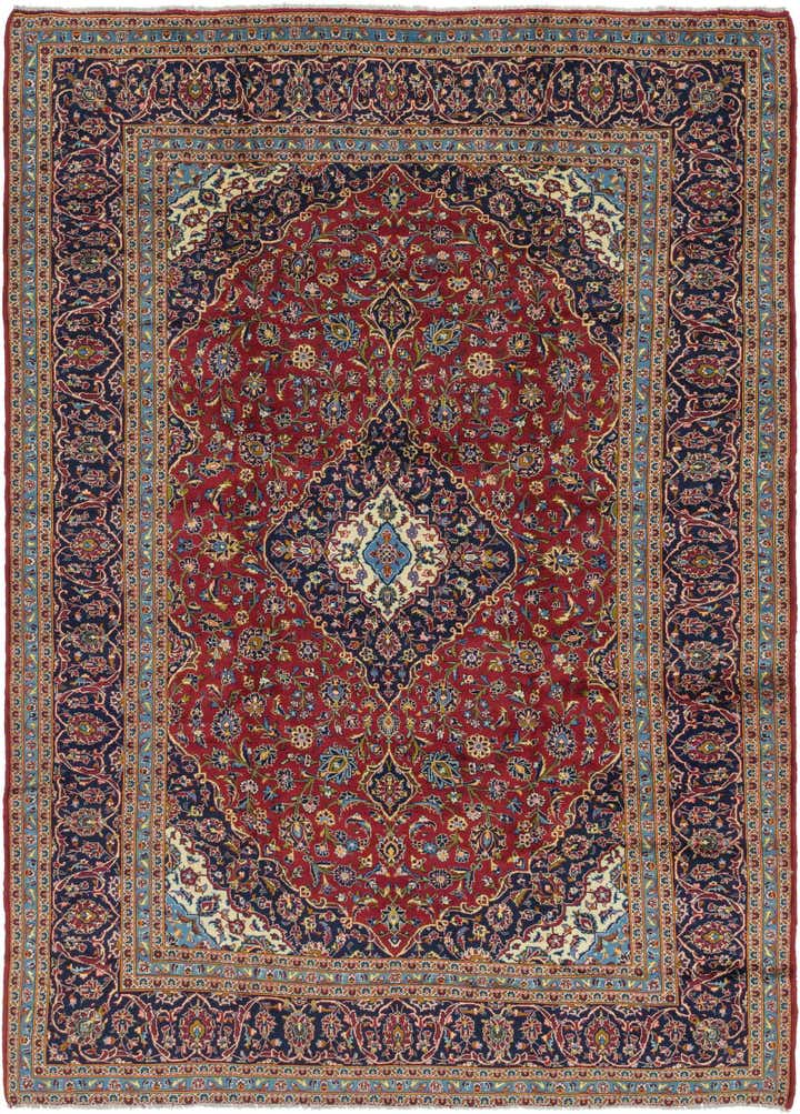 9' 7 x 13' 3 Hand Knotted Kashan Persian Wool Rug