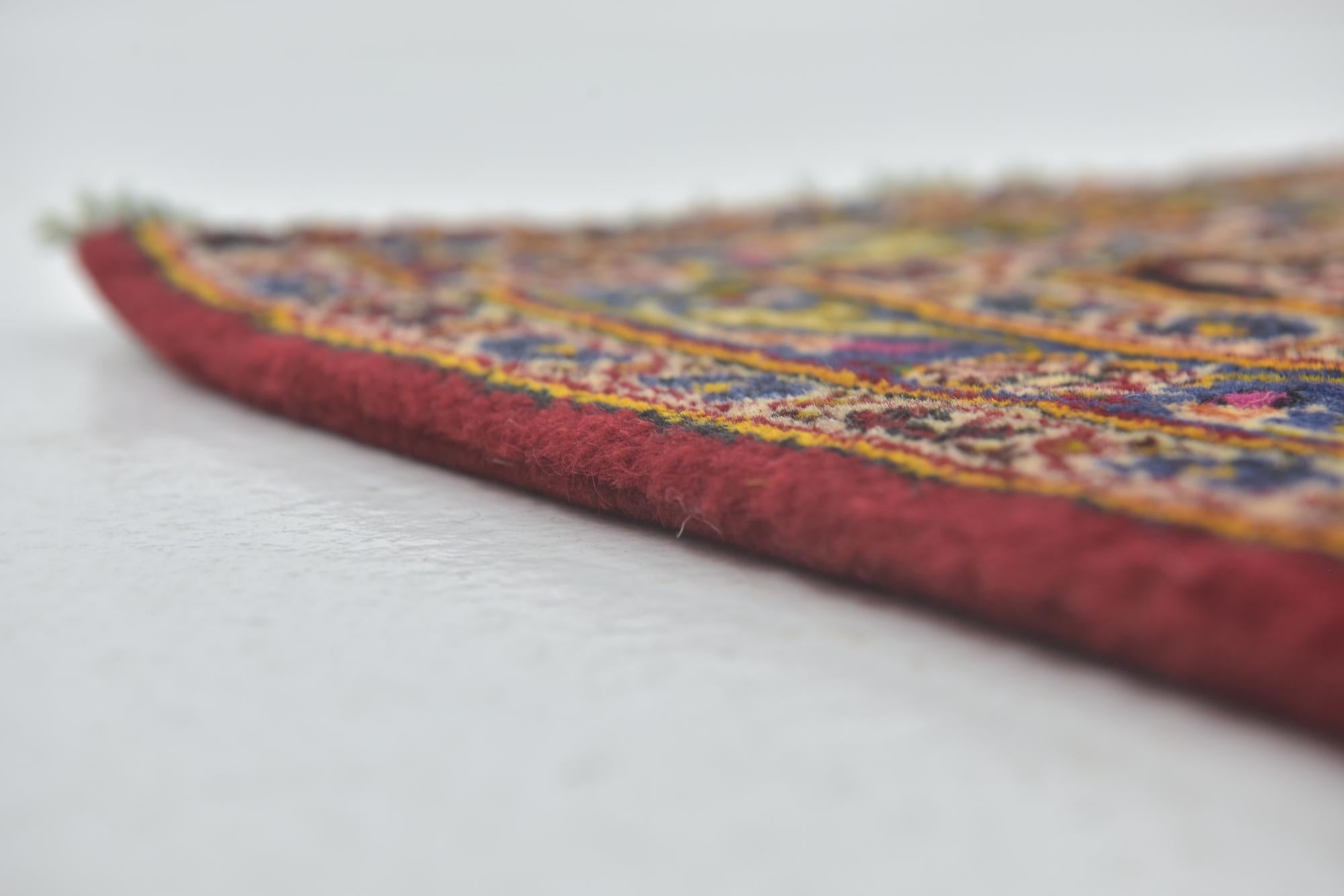 9' 9 x 13' Hand Knotted Kashan Persian Wool Rug
