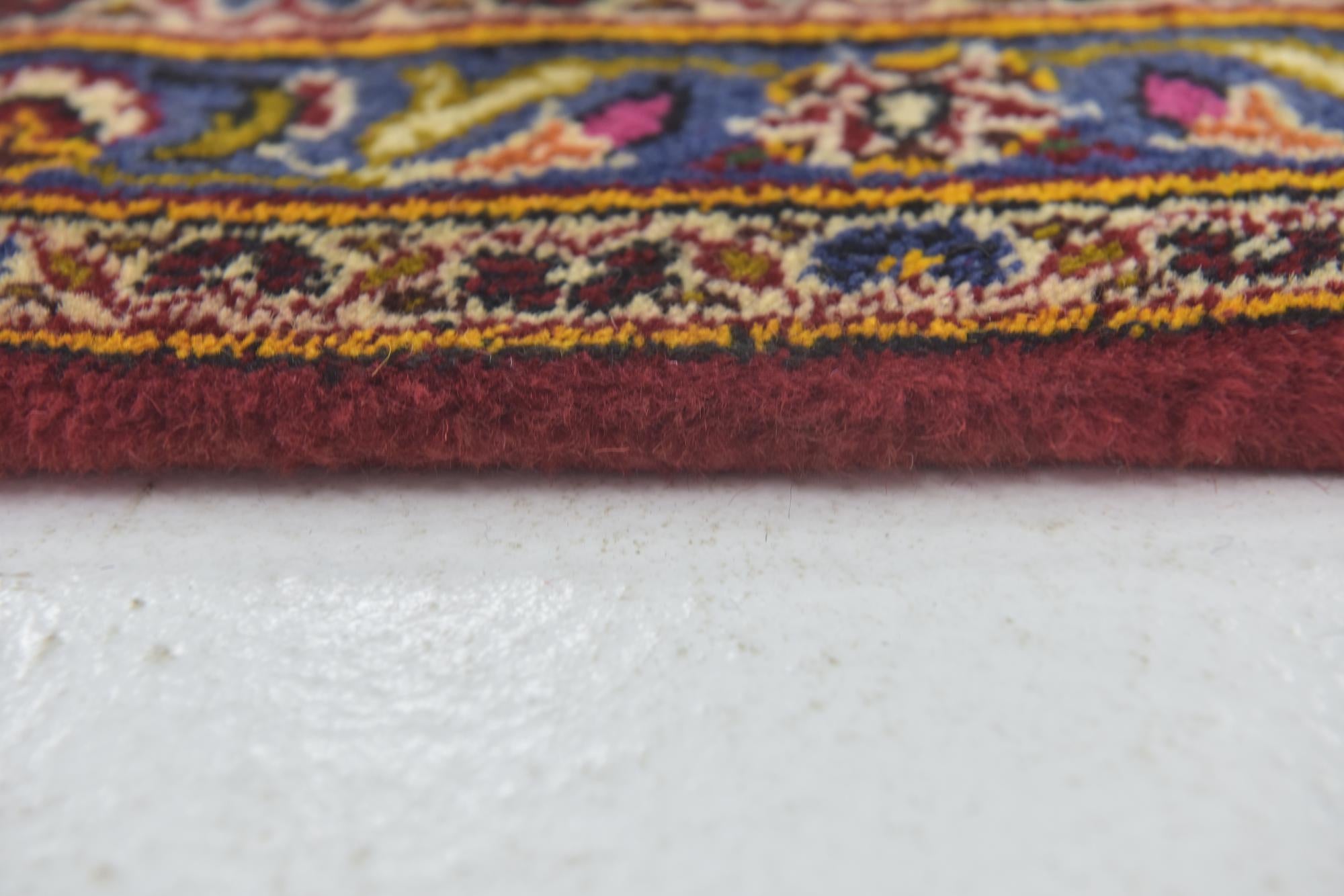 9' 9 x 13' Hand Knotted Kashan Persian Wool Rug