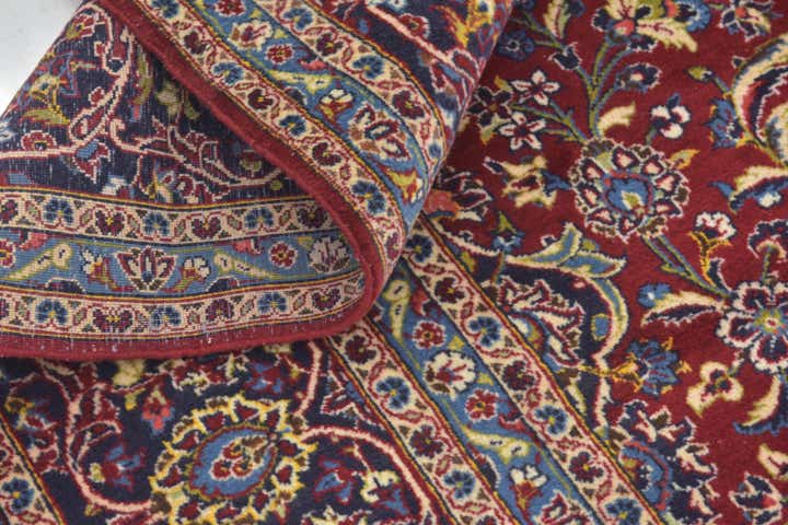 9' 7 x 13' 4 Hand Knotted Kashan Persian Wool Rug