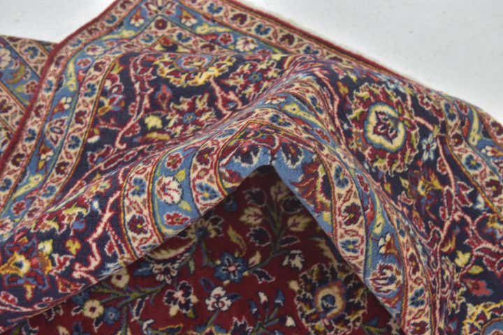 9' 7 x 13' 4 Hand Knotted Kashan Persian Wool Rug